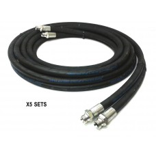BULK BUY X5 SETS Breaker hose assembly    6 metre pair 1/2 with 1/2 bsp ends      BULK X5 SETS